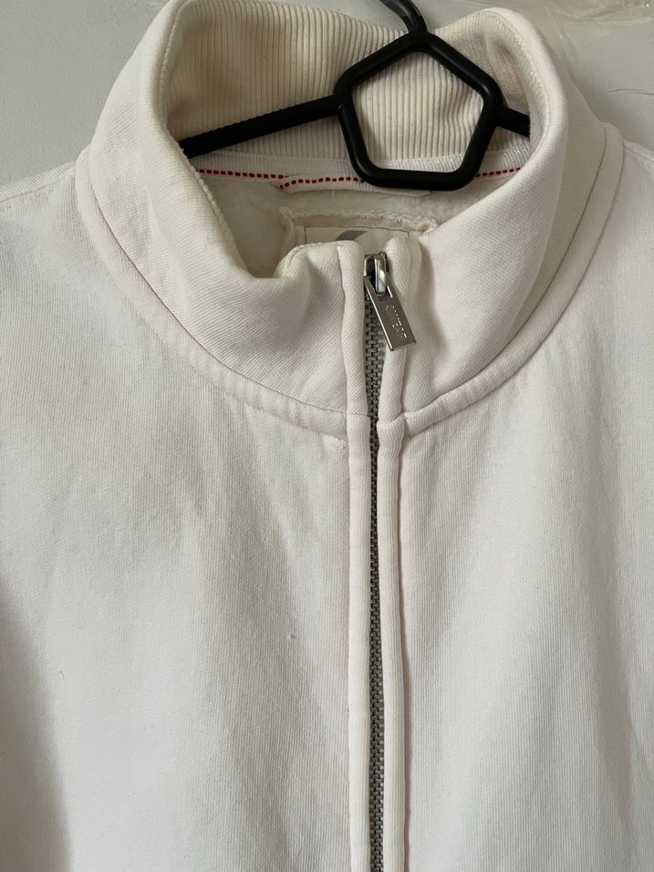 Kadın bej Fermuarlı Yüksek Yaka Sweatshirt - Görsel 5