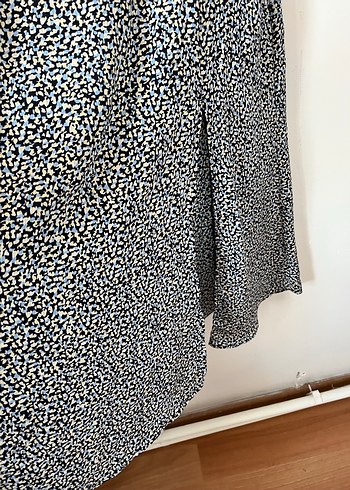 Gri Bağlama Desenli Uzun Kollu Salaş Elbise ürün yurt dışından - Görsel 8