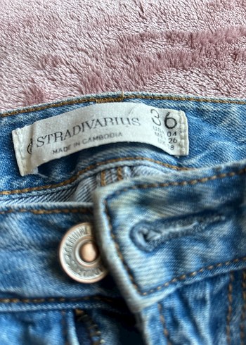 Mavi Yüksek Bel Rahat Kesim Kadın Midi Kot Pantolon - Görsel 5