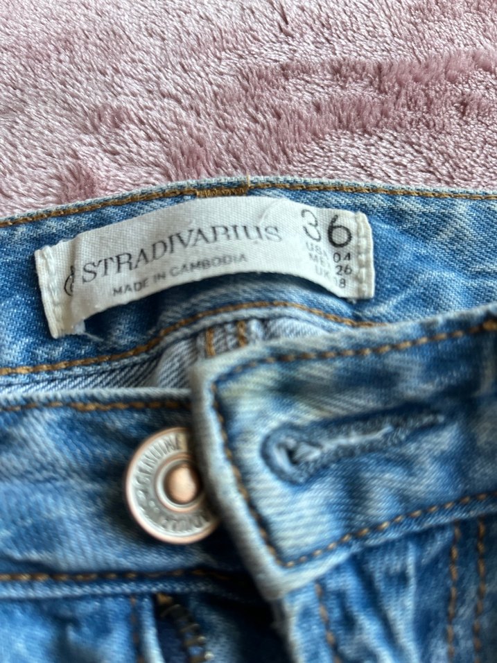 Mavi Yüksek Bel Rahat Kesim Kadın Midi Kot Pantolon - Görsel 5