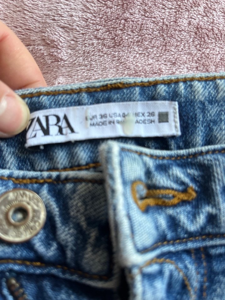 Mavi Yüksek Bel Rahat Kesim Kadın Midi Kot Pantolon - Görsel 2