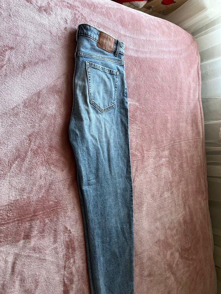 Mavi Pastel Renkli Kadın Denim Pantolon - Görsel 2