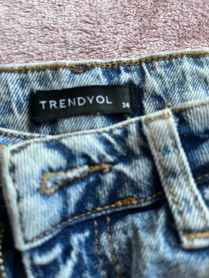 Mavi Pastel Renkli Kadın Denim Pantolon - Görsel 3