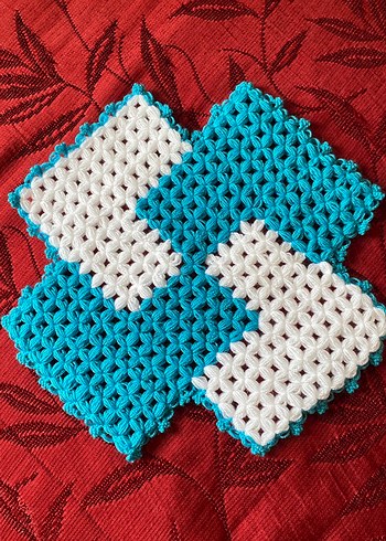 Renkli Örgü Banyo Süngeri Seti - Görsel 2