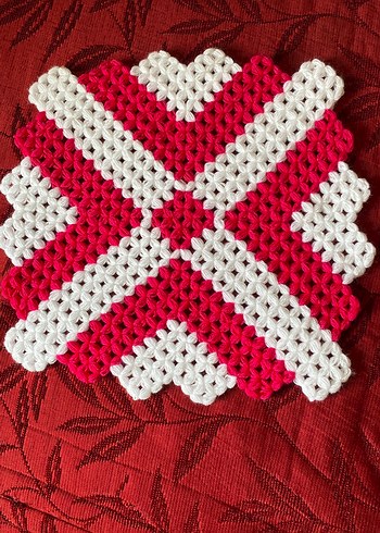 Kırmızı Beyaz Renkli Banyo lifi - Görsel 2