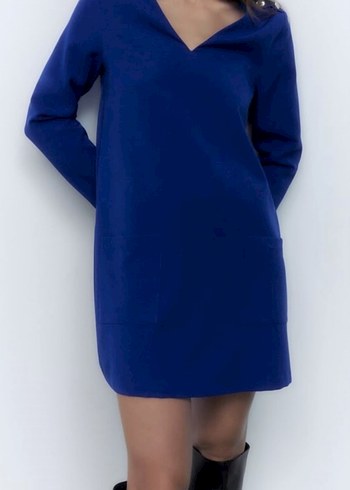Zara lacivert mini elbise - Görsel 2