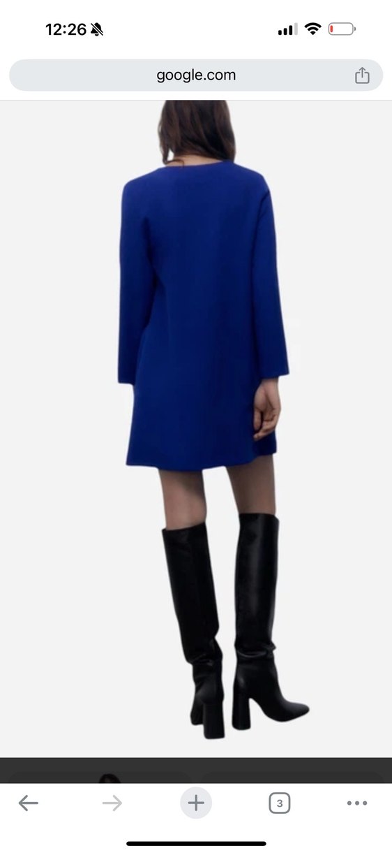 Zara lacivert mini elbise - Görsel 3