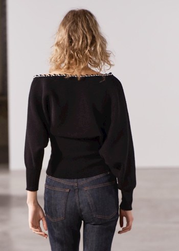 Zara metal boncuklu triko kazak - Görsel 3