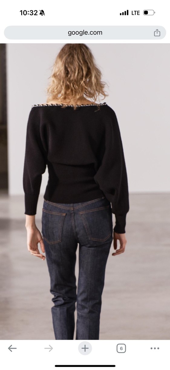 Zara metal boncuklu triko kazak - Görsel 4