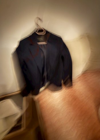 PULL&BEAR Lacivert Çizgili Kadın Blazer - Görsel 6