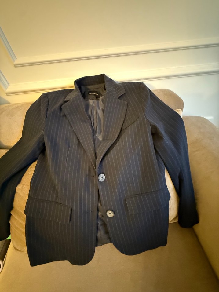 PULL&BEAR Lacivert Çizgili Kadın Blazer - Görsel 2