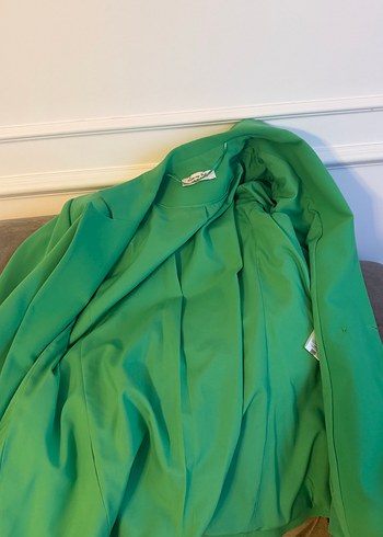 Yeşil Kruvaze Kadın Ceket - Görsel 9
