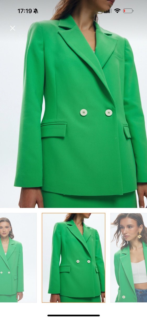 Yeşil Kruvaze Kadın Ceket - Görsel 4