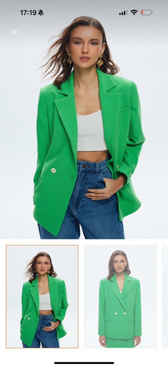 Yeşil Kruvaze Kadın Ceket - Görsel 2