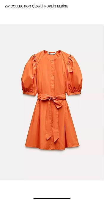 Zara Zara turuncu mini elbise