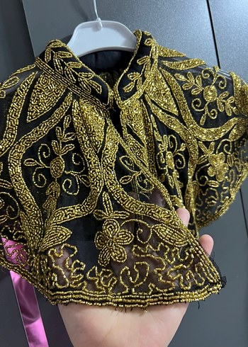 Altın İşlemeli Bohem panço, omuzluk - Görsel 6