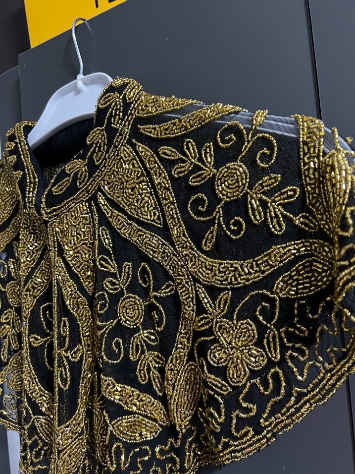 Altın İşlemeli Bohem  panço, omuzluk - Görsel 4