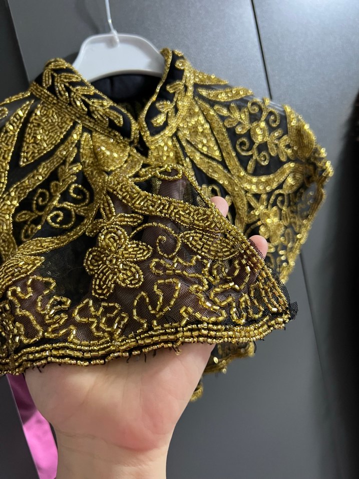 Altın İşlemeli Bohem  panço, omuzluk - Görsel 5