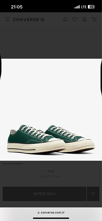 Converse CONVERSE CHUCK 70 YEŞİL