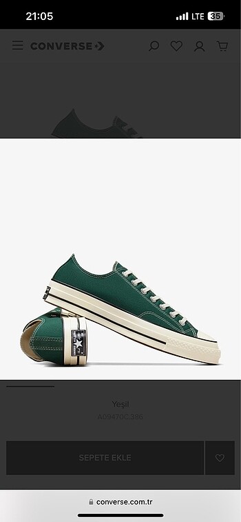 CONVERSE CHUCK 70 YEŞİL