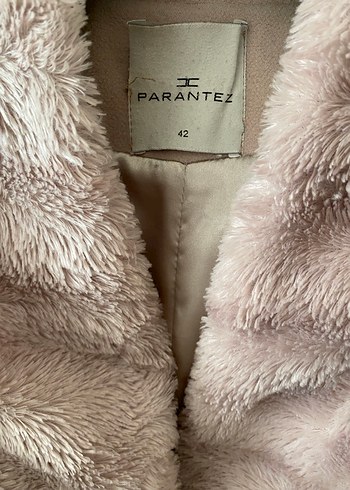 Kürklü Bej Midi Kadın Kaban - Görsel 3