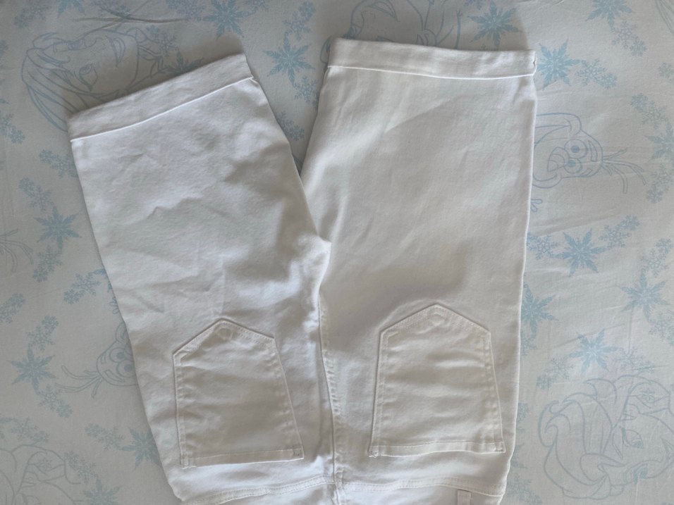 Beyaz Midi Kadın Kot Pantolon - Görsel 5