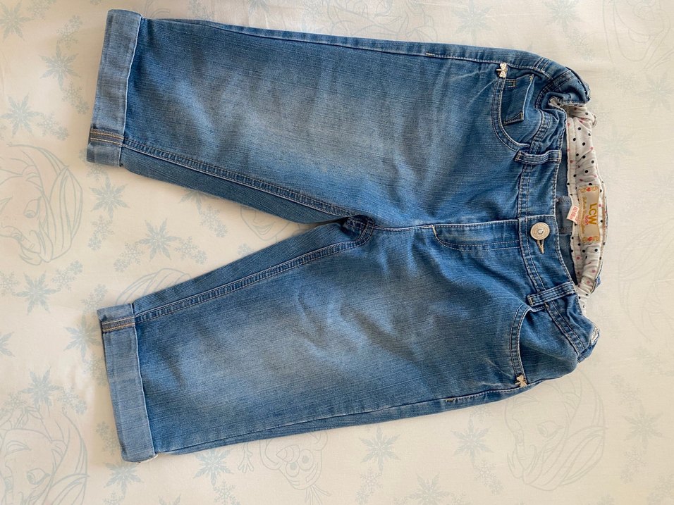 Düğmeli Mavi Denim Pantolon - Görsel 5