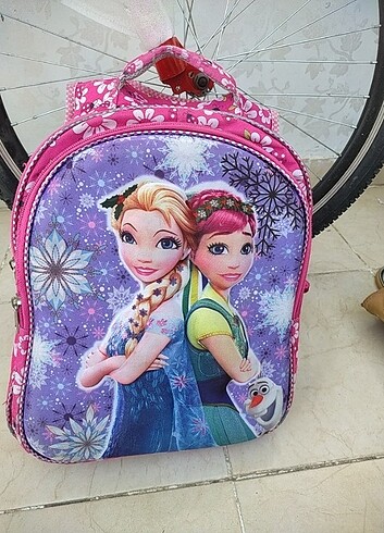 Elsa Anna okul çantası kabartmalı