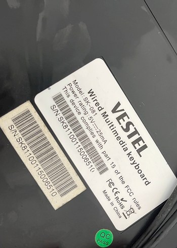 Vestel Siyah Kablolu Klavye - Görsel 3