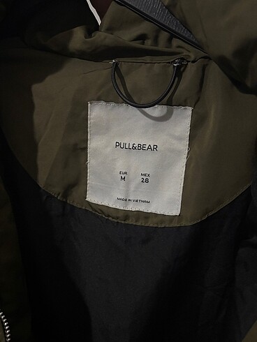 m Beden haki Renk Pull&Bear Mont defosuz
