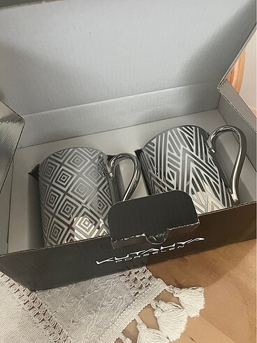  Beden çeşitli Renk Kütahya porselen 2 li mug