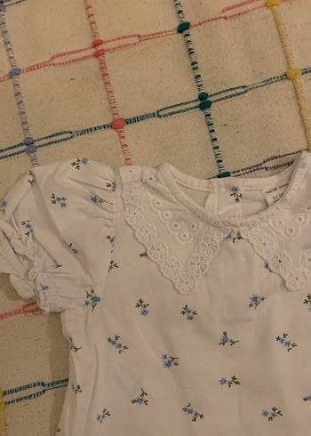 Mavi çiçekli Fırfırlı Bluz ve beyaz dantel yakalı şık bluzler. - Görsel 5