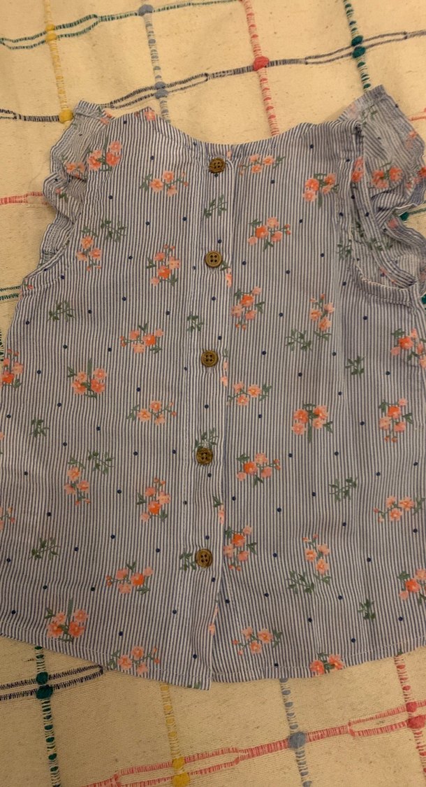 Mavi çiçekli Fırfırlı Bluz ve beyaz dantel yakalı şık bluzler. - Görsel 3