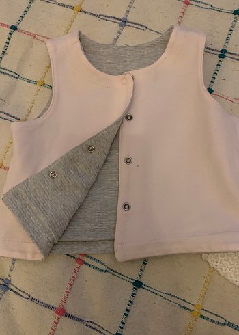 Kız Çocuk  çift taraflı yelek - Görsel 2