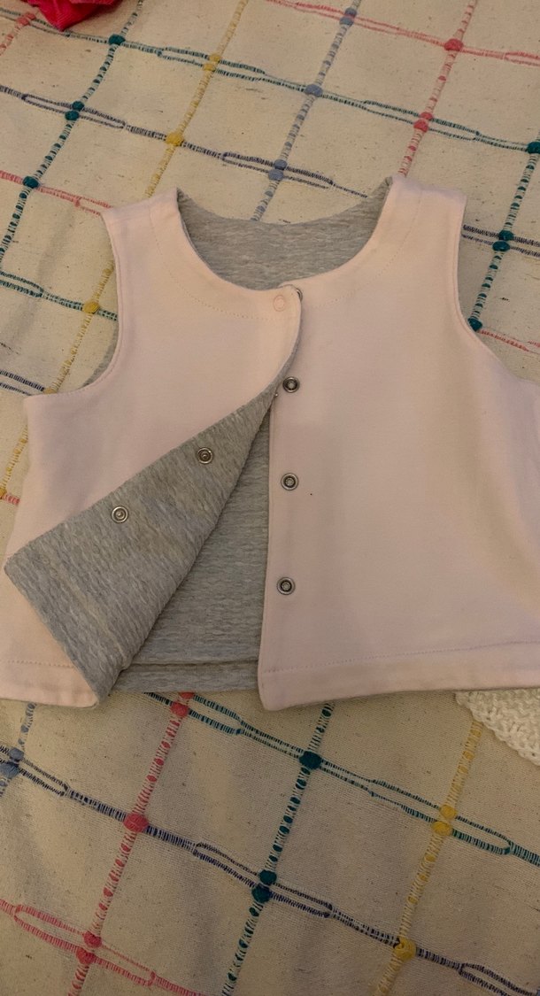 Kız Çocuk  çift taraflı yelek - Görsel 2