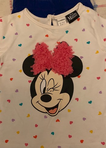 Uzun Kollu Minnie Baskılı Kız Bebek Takımı - Görsel 2