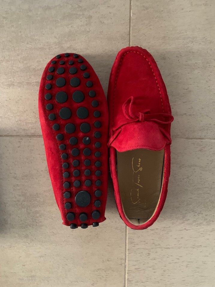 Klasik Kırmızı Süet Erkek Loafer - Görsel 3