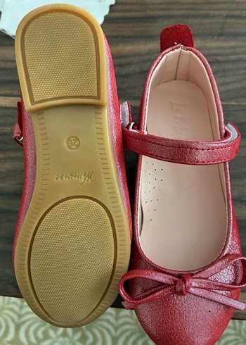 Kız Çocuk Parlak Kırmızı Tokalı Babet - Görsel 2