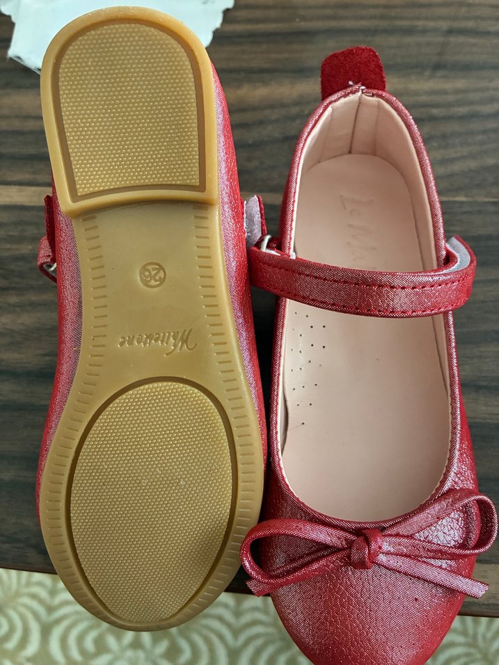 Kız Çocuk Parlak Kırmızı Tokalı Babet - Görsel 2