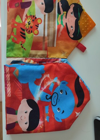 Renkli Hayvanlar Eğitici Kumaş Kitap - Görsel 6