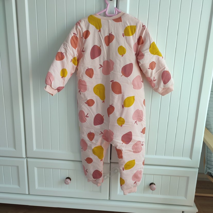 Fermuarli Pembe Desenli Bebek Uyku Tulumu - Görsel 2