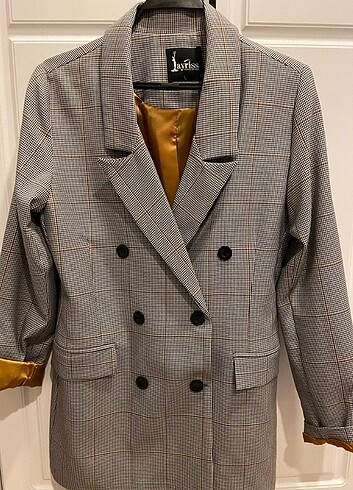 l Beden kahverengi Renk Blazer ceket 
