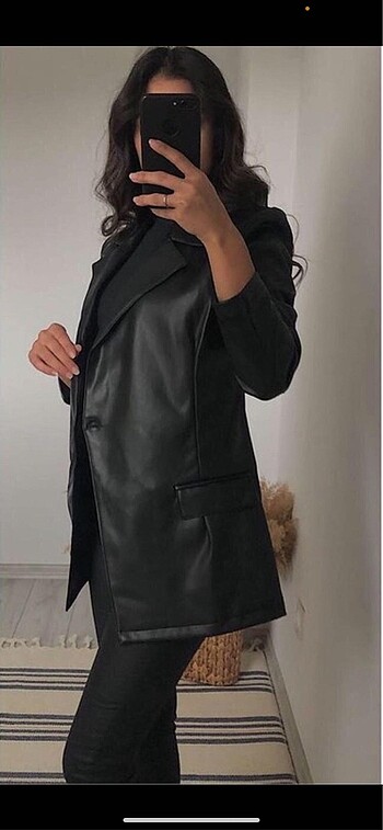 s Beden Deri Blazer Ceket Deri Ceket