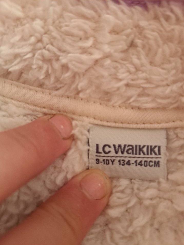 Kız Çocuk Bej Peluş Sweatshirt - Görsel 4