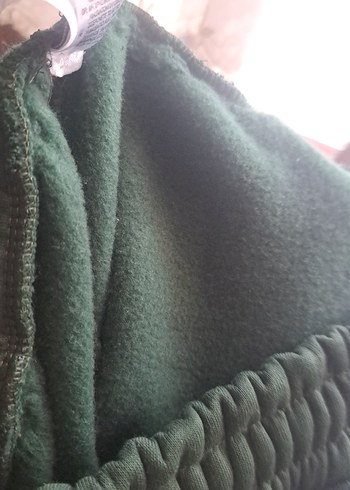 Kadın Haki Rahat Kesim Fermuarlı Eşofman - Görsel 3