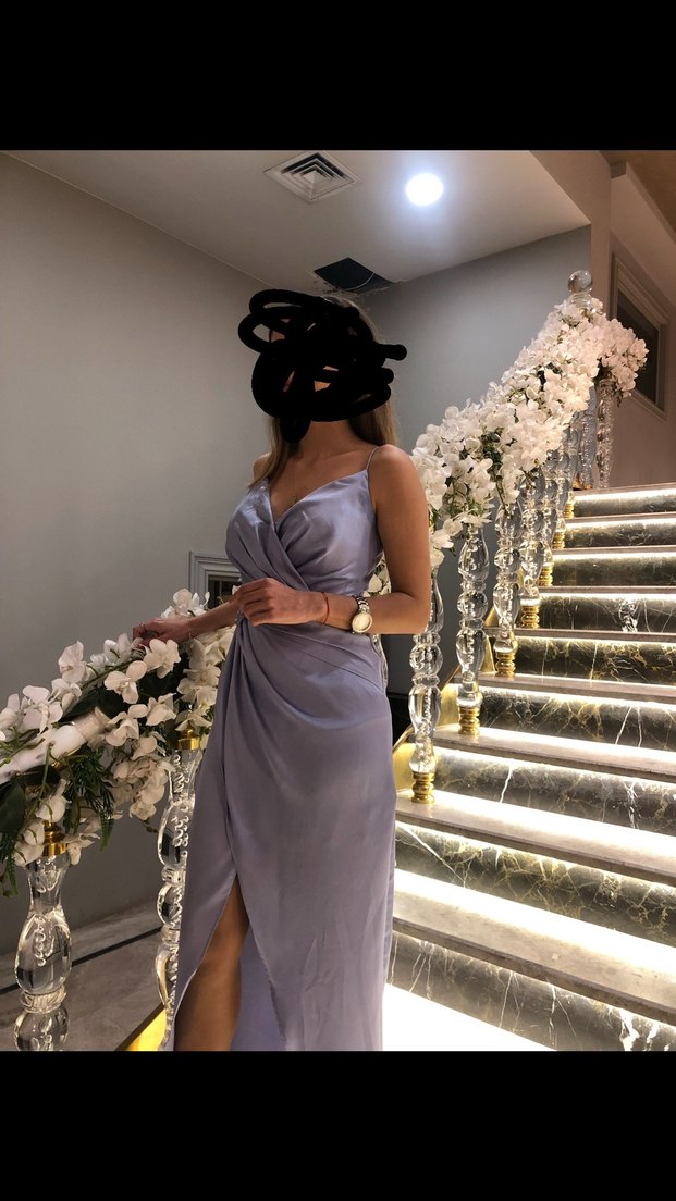 Trendyolmilla Mor Abiye Elbise - Görsel 2