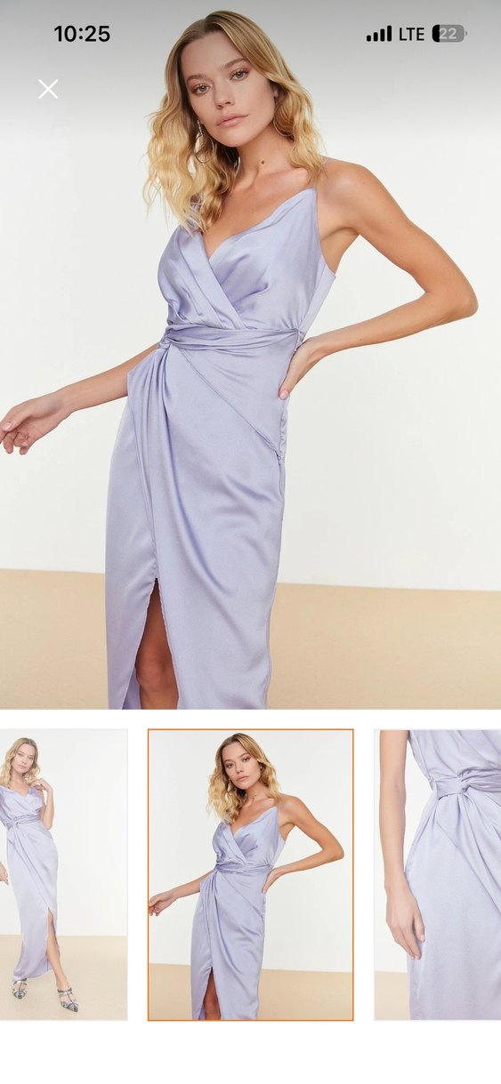 Trendyolmilla Mor Abiye Elbise - Görsel 3