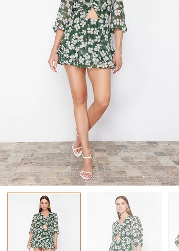 Trendyolmilla Çiçekli Tulum - Görsel 2