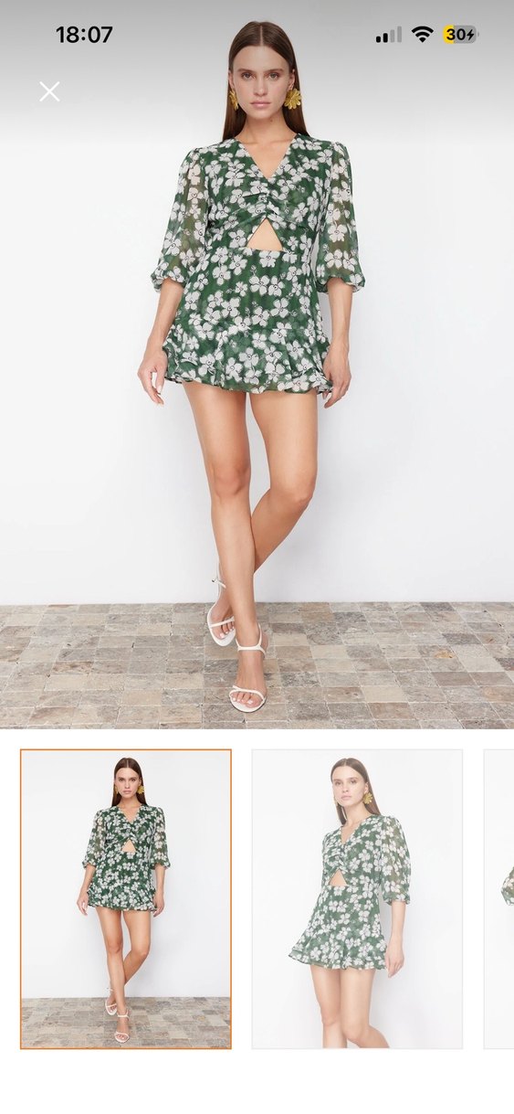 Trendyolmilla Çiçekli Tulum - Görsel 2