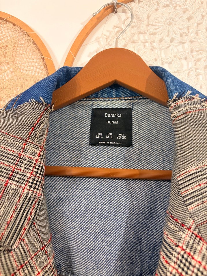 Gri Ekose Düğmeli Kadın Midi Blazer - Görsel 2